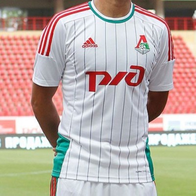 Футбольная футболка для детей Lokomotiv Гостевая 2014 2015 лонгслив (рост 164 см)