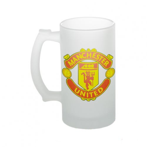 Пивная стеклянная кружка с логотипом Манчестер Юнайтед