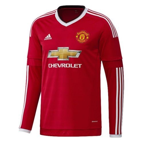 Футбольная футболка Manchester United Домашняя 2015 2016 лонгслив 7XL(64)