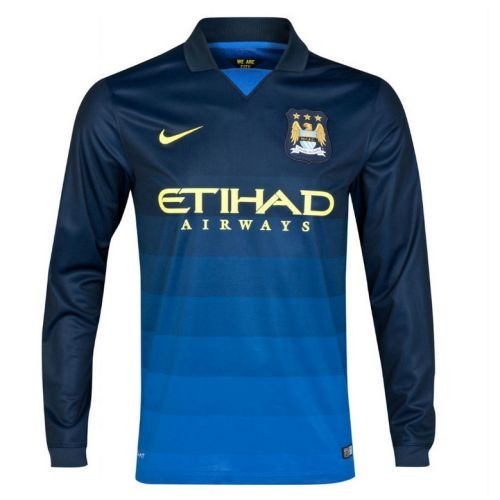 Футбольная футболка Manchester City Гостевая 2014 2015 лонгслив L(48)
